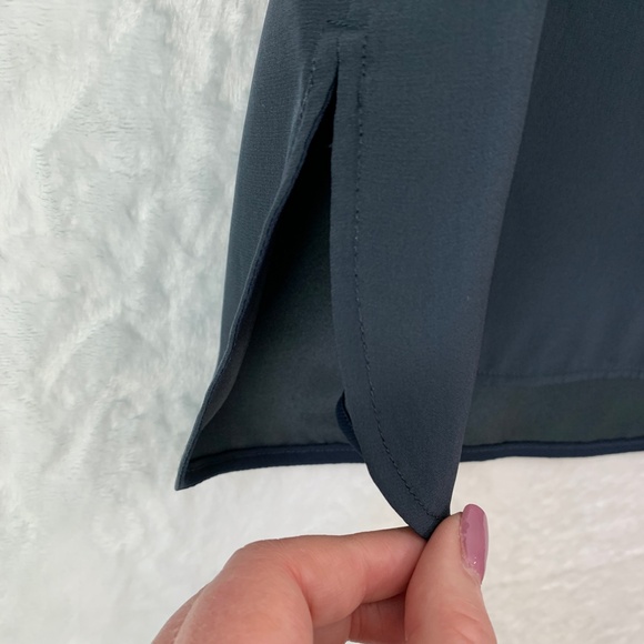 Lafayette 148 Long Sleeve Half Button Beaded Collar Silk Popover Blouse Sz M - Picture 8 of 16